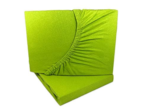 2er-Pack Jersey-Spannbettlaken 90x200–100x200 cm, 100% Baumwolle, Weiß