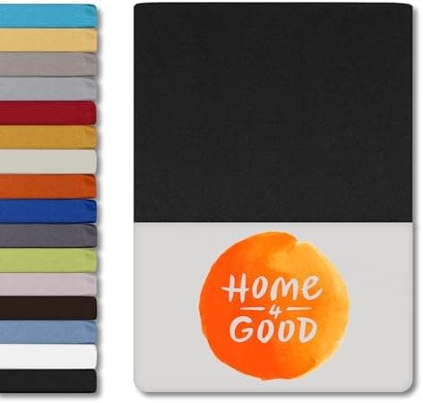 home4good Spannbettlaken 120x200 cm – Jersey 100% Baumwolle (OEKO-TEX STANDARD 100) – für Matratzenhöhe 15–25 cm, Weiß