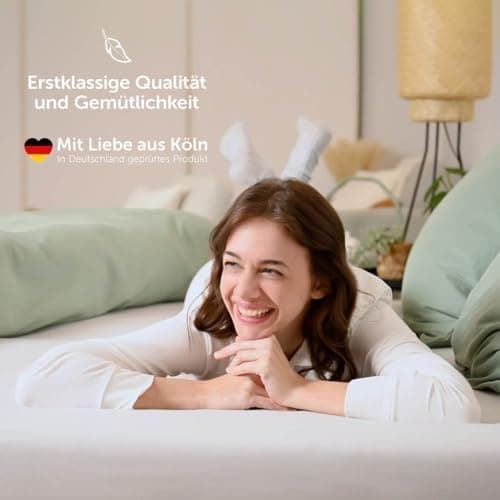 Blumtal® Jersey-Spannbettlaken 180x200 cm – 100% Baumwolle, OEKO‑TEX STANDARD 100, Weiß