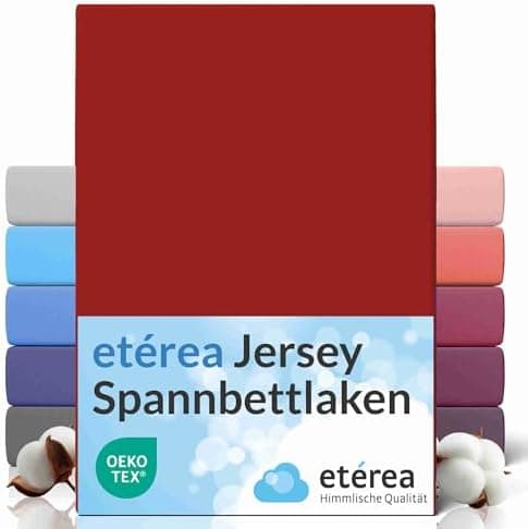 etérea Jersey-Spannbettlaken 80x200 cm Weiß – 100% Baumwolle, OEKO-TEX MADE IN GREEN & STANDARD 100