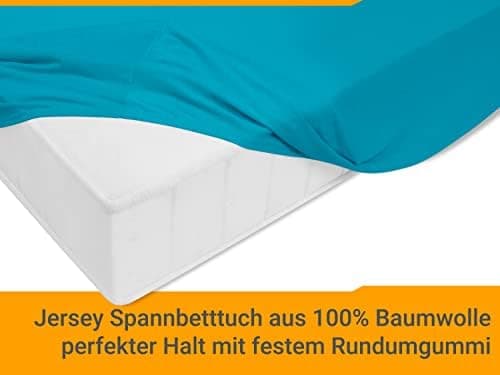 Jersey-Spannbetttuch – 100% Baumwolle, 180–200 x 200 cm
