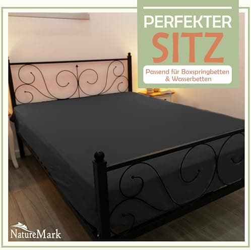 NatureMark Mikrofaser-Spannbettlaken 90x200–100x200 cm, türkis