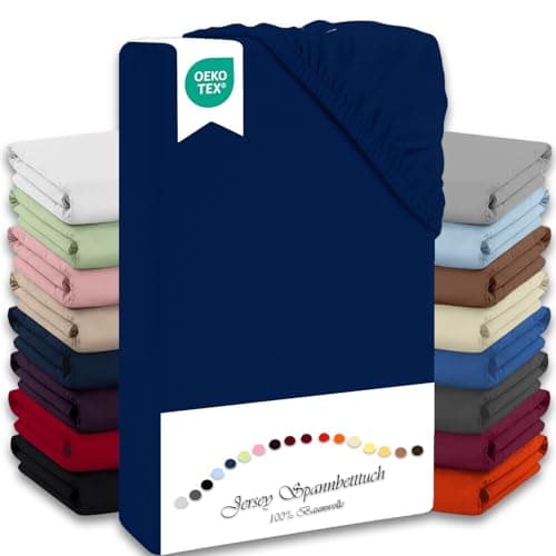 Julido Jersey-Spannbettlaken 140x200 cm – Baumwolle, OEKO-TEX® Standard 100, hautfreundlich & allergikergeeignet, Grün