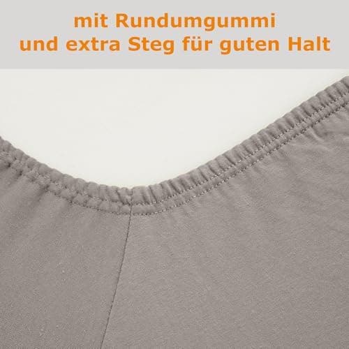 home4good Spannbettlaken 120x200 cm – Jersey 100% Baumwolle (OEKO-TEX STANDARD 100) – für Matratzenhöhe 15–25 cm, Weiß