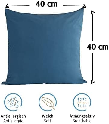 Komfortec Kissenbezüge 2er Set – 100% Baumwolle Premium Jersey (150 g/m²), superweich – OEKO‑TEX STANDARD 100