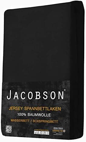 Jacobson Spannbettlaken für Wasserbett & Boxspringbett – 180 × 200 bis 200 × 220 cm