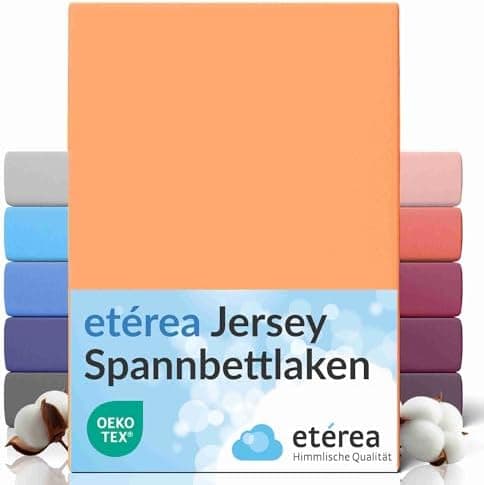 etérea Jersey-Spannbettlaken 80x200 cm Weiß – 100% Baumwolle, OEKO-TEX MADE IN GREEN & STANDARD 100