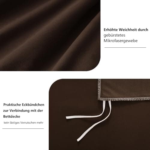 RUIKASI Bettwäsche-Set 4-teilig 135x200 Mikrofaser, 2x Bettbezug 135x200 + 2x Kissenbezug 80x80 cm, OEKO‑TEX, weich & bü