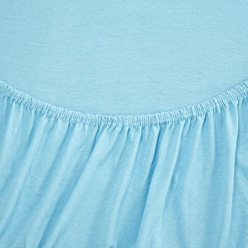 Jersey-Spannbettlaken 100% Baumwolle – 100% gekämmte Baumwolle, 90 x 200 cm (Steghöhe 27 cm)