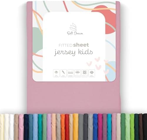 Soft Dream Spannbettlaken 90x200 cm Dunkelgrau – 100% gekämmte Baumwolle Jersey – für Kinder- & Juniorbett