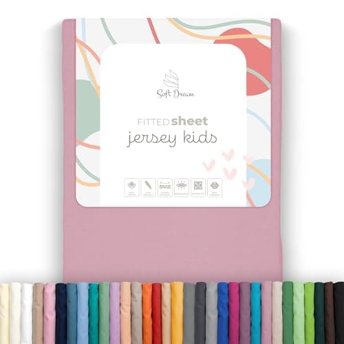 Soft Dream Spannbettlaken 90x200 cm Dunkelgrau – 100% gekämmte Baumwolle Jersey – für Kinder- & Juniorbett
