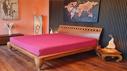 AVANTGARDE Spannbettlaken 180x200–200x220 cm, 40 cm Steg – 100% Jersey-Baumwolle 170 g/m², OEKO-TEX – passend für Boxspr