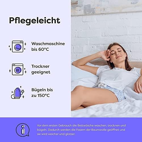 Wolkenfeld Baumwolle-Bettwäsche 135x200 mit Kissenbezug 80x80 – Atmungsaktiv, Hautfreundlich & Pflegeleicht – Hellgrau