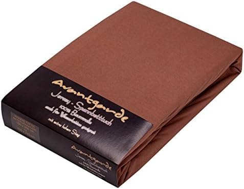 AVANTGARDE Spannbettlaken 180x200–200x220 cm, 40 cm Steg – 100% Jersey-Baumwolle 170 g/m², OEKO-TEX – passend für Boxspr