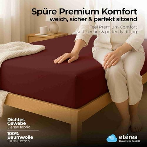 etérea Jersey-Spannbettlaken 80x200 cm Weiß – 100% Baumwolle, OEKO-TEX MADE IN GREEN & STANDARD 100