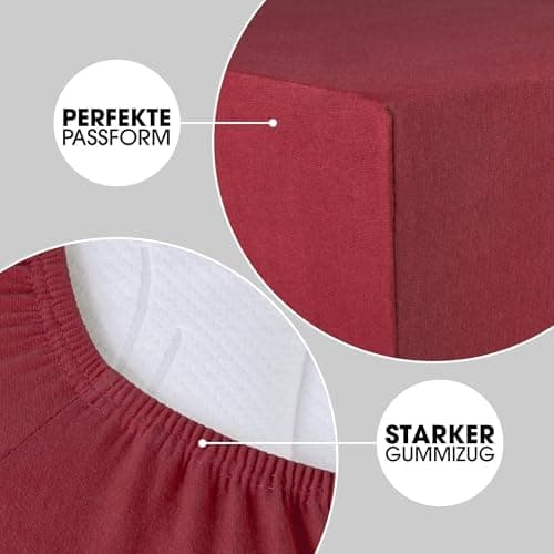 CelinaTex Jersey-Spannbettlaken 90x200–100x200 cm bis 26 cm Matratzenhöhe | 100% gekämmte Baumwolle | OEKO‑TEX STANDARD