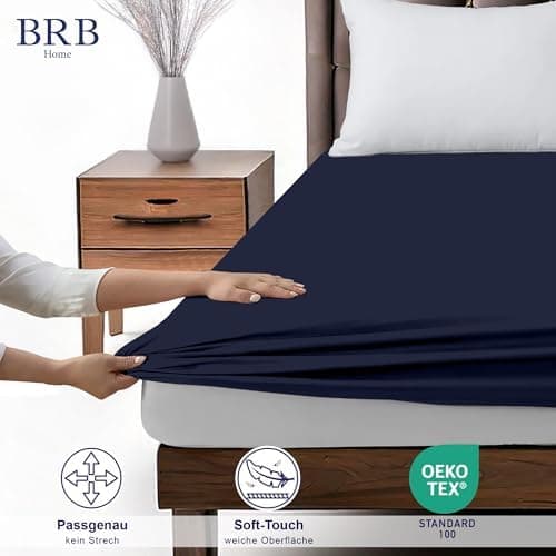 Spannbettlaken 90×200 cm – 100% Baumwolle (Oeko‑TEX) – für dicke Matratzen bis 27 cm