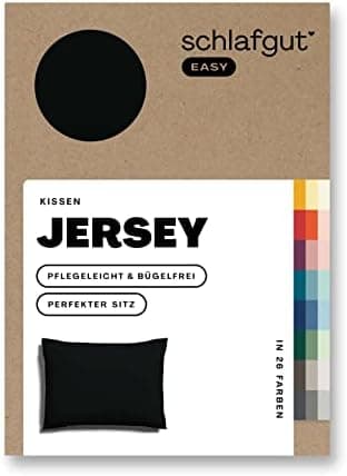Schlafgut Easy Jersey Kissenbezug 40 x 40 cm – 100% Baumwolle, superweich & atmungsaktiv, Green Mid