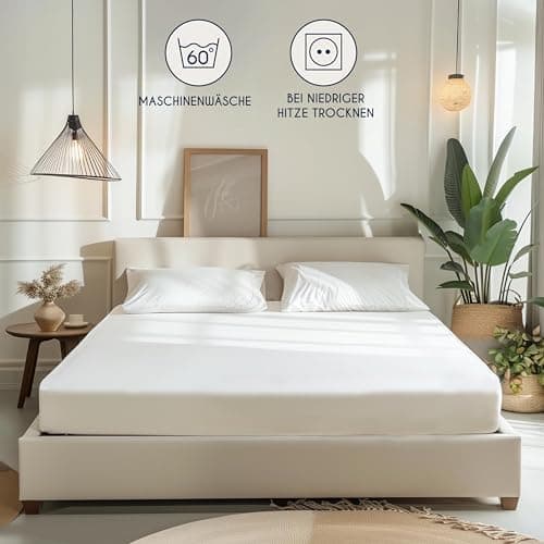 Dreamzie Spannbettlaken 90x190/200 cm – 100% Jersey‑Baumwolle, OEKO‑TEX STANDARD 100