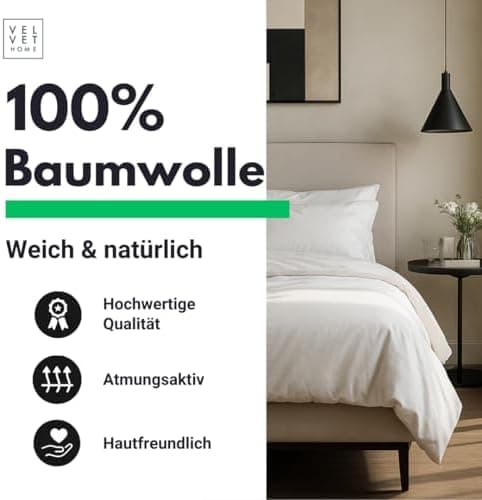 Bettwäsche 155x220 Baumwolle Jeans Blau – 2-teilig mit Reißverschluss, Bettbezug 155x220 + Kissenbezug 80x80