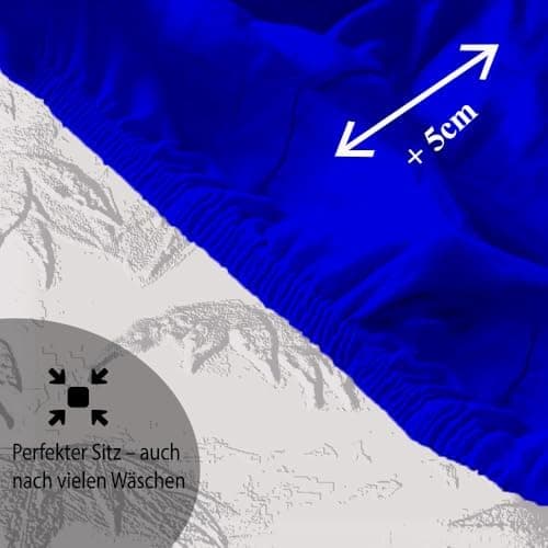 120x200 cm Jersey-Spannbettlaken – 100% Baumwolle, Weiß