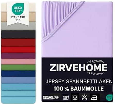 Spannbettlaken 120x200 cm – Jersey 100% Baumwolle – für Matratzen bis 25 cm Höhe