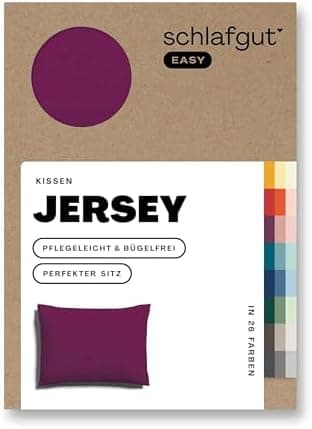 Schlafgut Easy Jersey Kissenbezug 40 x 40 cm – 100% Baumwolle, superweich & atmungsaktiv, Green Mid