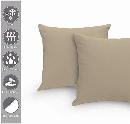 Pizuna Kissenbezüge 2er-Pack 40 x 80 cm Dunkelblau – 100% Langstapel-Baumwolle, 400 Fadenzahl