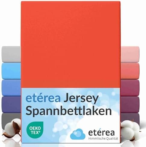etérea Jersey-Spannbettlaken 80x200 cm Weiß – 100% Baumwolle, OEKO-TEX MADE IN GREEN & STANDARD 100