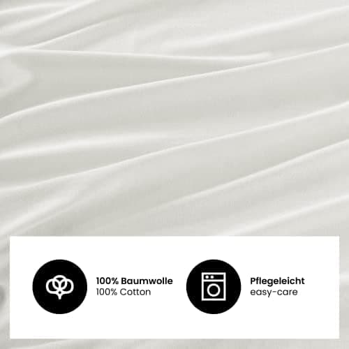 Jersey-Spannbettlaken 100% Baumwolle 180×200–200×200 cm