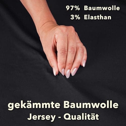 STUDIO Spannbettlaken Jersey – 97 % Baumwolle / 3 % Elastan – 120×200 / 120×220 / 130×200 / 130×220 cm, passend für Matr