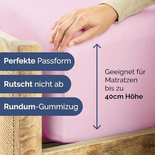 Spannbettlaken 180x200 cm – Extra tiefes Spannbetttuch bis 40 cm (16") – Weiche gebürstete Mikrofaser, knitterfrei & sch