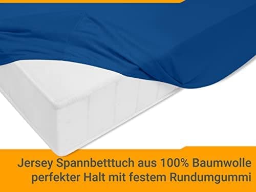 Jersey-Spannbetttuch – 100% Baumwolle, 180–200 x 200 cm