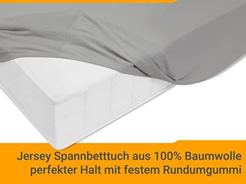 Jersey-Spannbetttuch – 100% Baumwolle, 180–200 x 200 cm