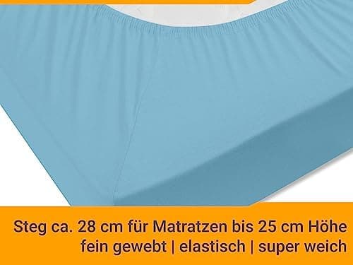 Jersey-Spannbetttuch – 100% Baumwolle, 180–200 x 200 cm