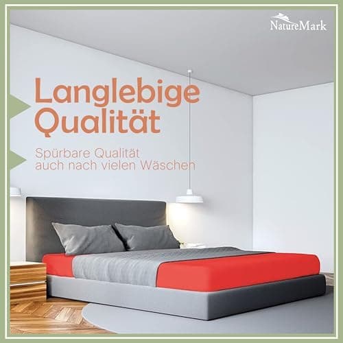 NatureMark Mikrofaser-Spannbettlaken 90x200–100x200 cm, türkis