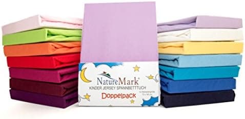 NatureMark Jersey-Spannbettlaken – 100% Baumwolle, 120 x 200 cm (Schoko Braun)
