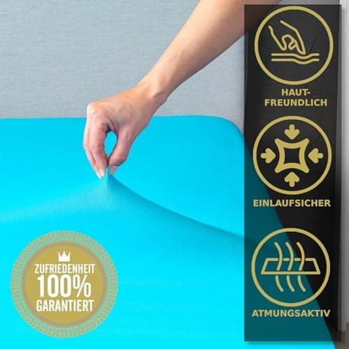 MALIKA® Spannbettlaken 120x200 cm – Jersey-Baumwolle Spannbetttuch, passend für Matratzen bis 28 cm