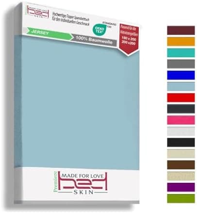 120x200 cm Jersey-Spannbettlaken – 100% Baumwolle, Weiß