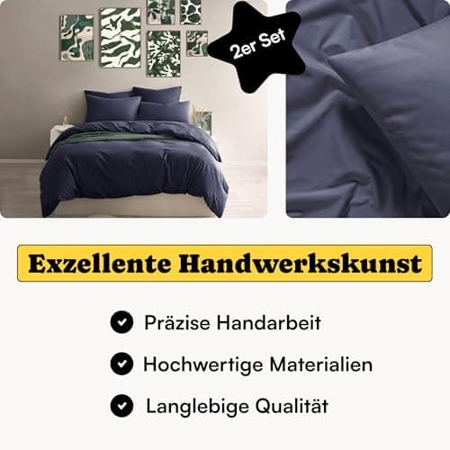 Perkal Kissenbezug Set 40x80 cm (2er) – 100% Bio-Baumwolle