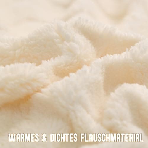 Kuschelige Plüsch-Bettwäsche 135x200 cm – Teddy-Fleece, extra warm, inkl. Kissenbezug 80x80 cm (Grau)