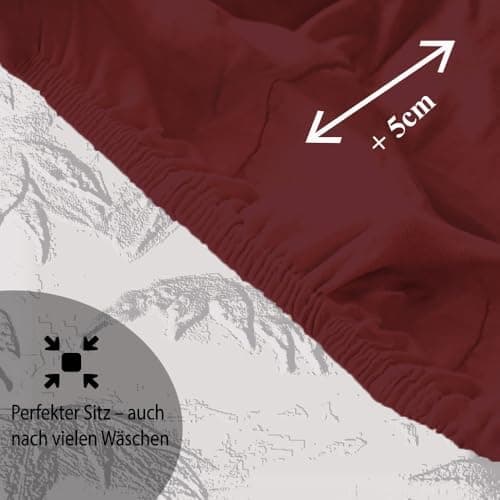 120x200 cm Jersey-Spannbettlaken – 100% Baumwolle, Weiß