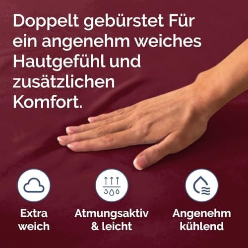 Spannbettlaken 180x200 cm – Extra tiefes Spannbetttuch bis 40 cm (16") – Weiche gebürstete Mikrofaser, knitterfrei & sch