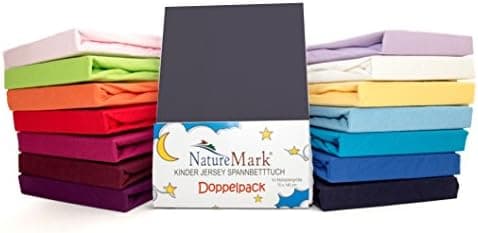 NatureMark Jersey-Spannbettlaken – 100% Baumwolle, 120 x 200 cm (Schoko Braun)