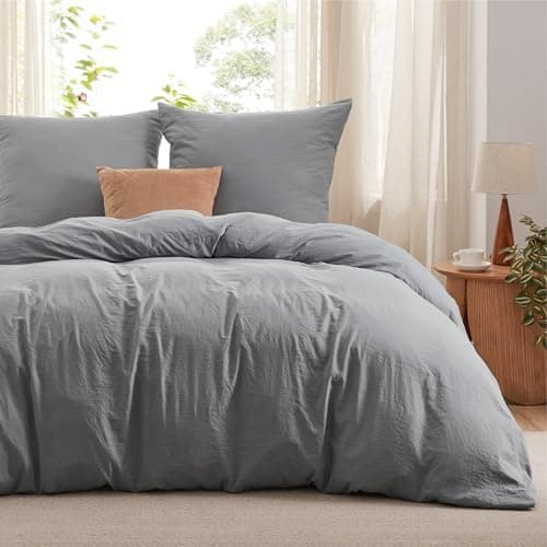 BEDSURE Bettwäsche 135x200 4‑teilig – Weiches Baumwoll‑Feeling Bettwäsche‑Set 135 x 200 cm, inkl. 2 Kissenbezüge 80x80,