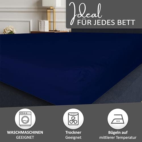 Leonado Vicent Spannbettlaken – 100% Baumwolle Jersey, Größen 180×200 & 200×200 cm, Grau