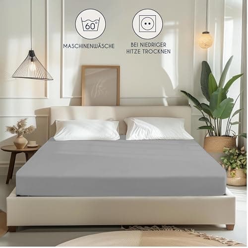 Dreamzie Spannbettlaken 90x190/200 cm – 100% Jersey‑Baumwolle, OEKO‑TEX STANDARD 100