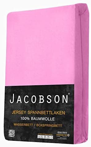 Jacobson Spannbettlaken für Wasserbett & Boxspringbett – 180 × 200 bis 200 × 220 cm