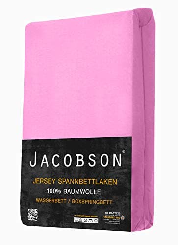Jacobson Spannbettlaken für Wasserbett & Boxspringbett – 180 × 200 bis 200 × 220 cm