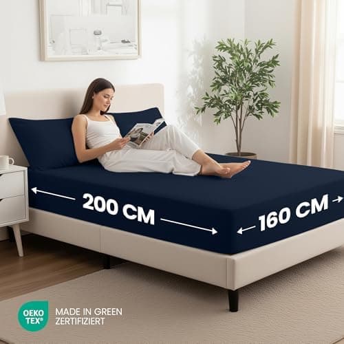 Utopia Bedding 2er-Set Spannbettlaken 140 x 200 cm – OEKO-TEX MADE IN GREEN zertifiziert – 35 cm Tiefe Tasche